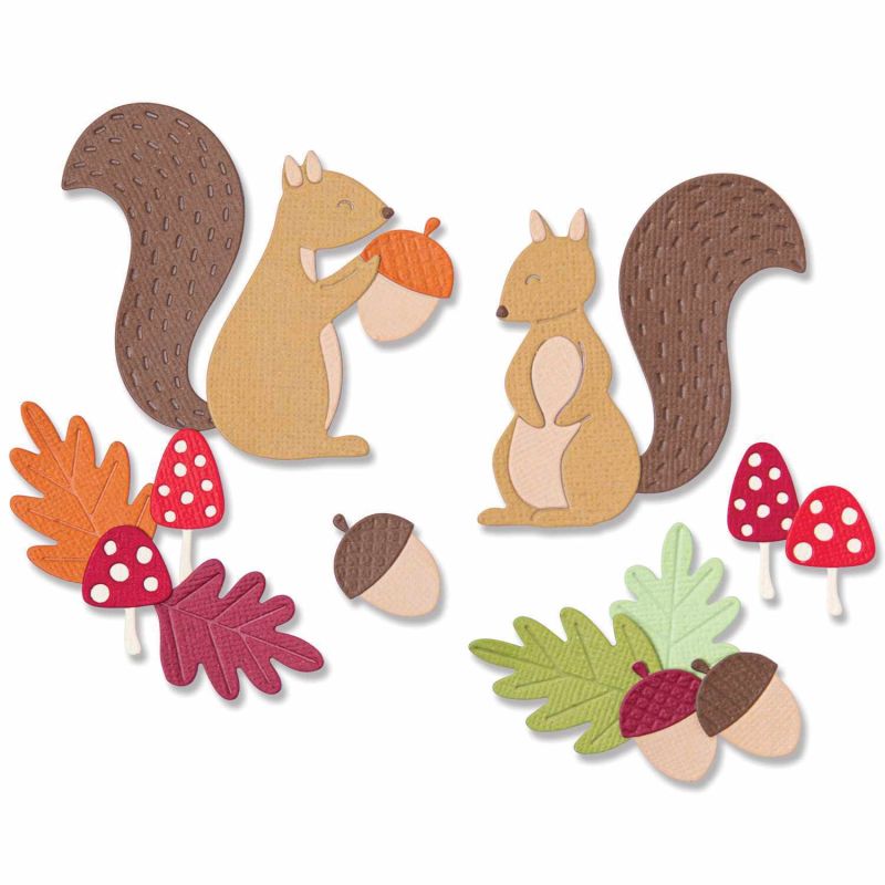 Thinlits Die Set Harvest Squirrels by Jennifer Ogborn von Sizzix