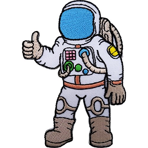 Astronaut Patch Eisen/Nähen auf bestickt Spaceman Raumanzug NASA T Shirt Badge von ELLU