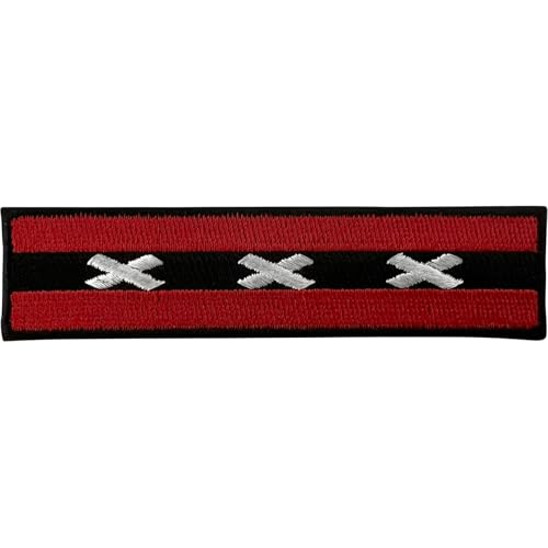 Aufnäher mit Amsterdam-Flagge, zum Aufbügeln oder Aufnähen, Motiv: Niederlande Holland Holland Aufnäher mit Amsterdam-Flagge, zum Aufbügeln oder Aufnähen, Motiv: Niederlande Holland Holland von ELLU