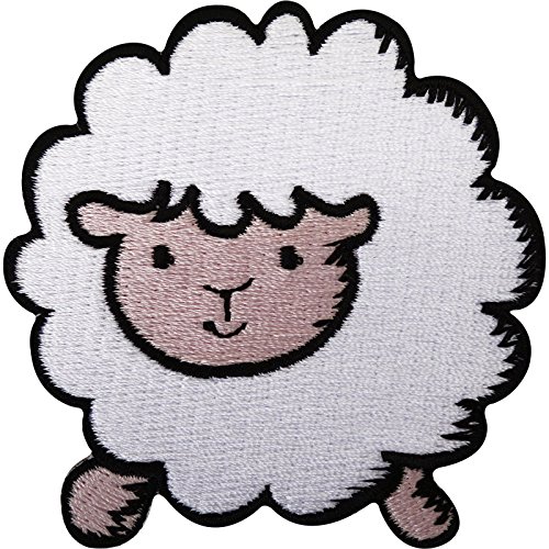 Aufnäher mit Schaf, bestickt, zum Aufbügeln oder Aufnähen von ELLU