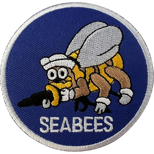 Aufnäher mit Seabeesmotiv, Motiv: United States Navy Seabees, bestickt Aufnäher mit Seabeesmotiv, Motiv: United States Navy Seabees, bestickt von ELLU