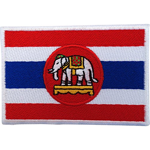 Aufnäher mit Thailand-Flagge, bestickt, zum Aufbügeln oder Aufnähen von ELLU