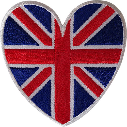 Aufnäher mit britischer Flagge, bestickt, zum Aufnähen oder Aufbügeln, britische Flagge von ELLU