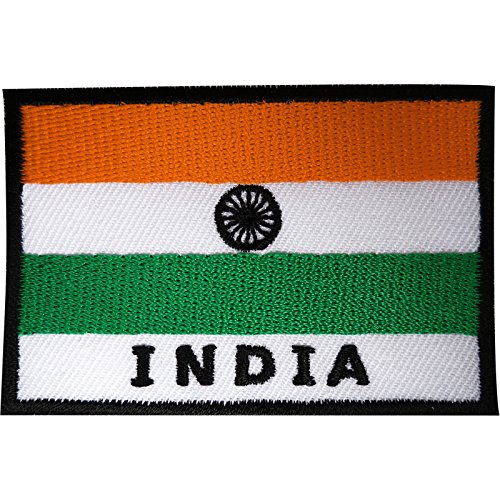 Aufnäher mit indischer Flagge, bestickt, zum Aufbügeln oder Aufnähen, indisches Abzeichen Aufnäher mit indischer Flagge, bestickt, zum Aufbügeln oder Aufnähen, indisches Abzeichen von ELLU