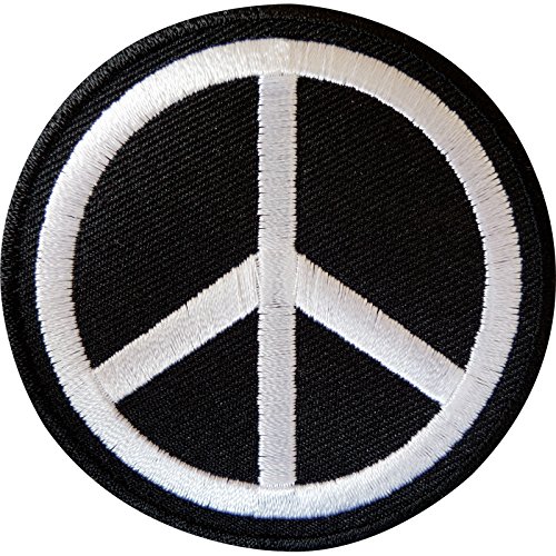 Aufnäher zum Aufbügeln mit Peace-Zeichen, Symbol zum Aufnähen, auf Stoff, Jacke, Jeans, Tasche von ELLU