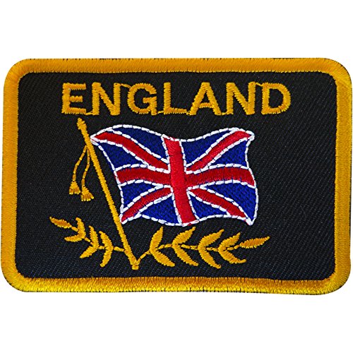 Bestickter Aufnäher mit England-Flagge, Union Jack, zum Aufbügeln auf Jacke, Hemd, Tasche von ELLU