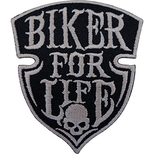 Besticktes „Biker for Life“-Abzeichen zum Aufbügeln, für Motorrad-/Chopperfahrer von ELLU