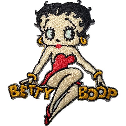Betty Boop Bügeleisen auf Patch gesticktes Abzeichen Nähen auf Kleidung Tasche Hemd Hemd Jeansrock von ELLU