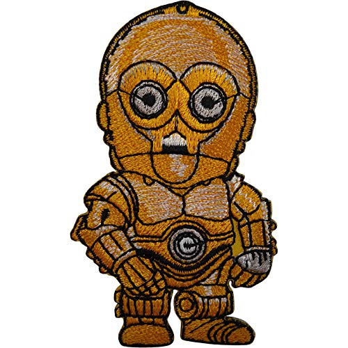 C3PO Star Wars Patch gesticktes Abzeichen Eisen auf Kleidung nähen Tasche Hemd Kostüm von ELLU