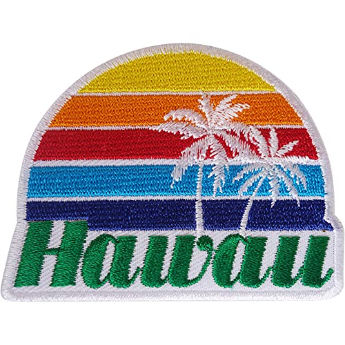 Hawaii Patch zum Aufbügeln T-Shirt Rock Palmen Hawaiian Besticktes Abzeichen Hawaii Patch zum Aufbügeln T-Shirt Rock Palmen Hawaiian Besticktes Abzeichen von ELLU