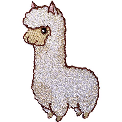 Lama Alpaka Patch Aufbügeln annähen Lama Schaf bestickt Abzeichen Tier Stickerei von ELLU