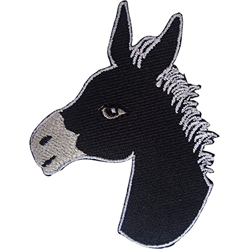 Esel Aufnäher Bügeleisen Aufnähen Kleidung Tasche Tier Gesticktes Abzeichen Basteln Stickerei von ELLU