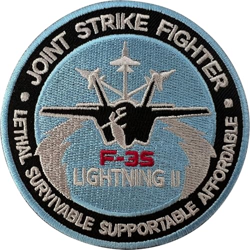 F-35 Lightning II Kampfflugzeug-Aufnäher zum Aufbügeln oder Aufnähen, bestickt F-35 Lightning II Kampfflugzeug-Aufnäher zum Aufbügeln oder Aufnähen, bestickt von ELLU