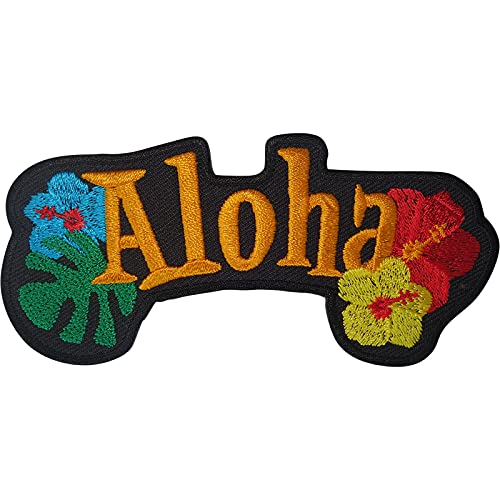 Hawaiian Patch Eisen Aufnäher T-Shirt Rock Hawaii Floral besticktes Abzeichen von ELLU