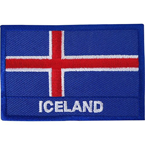 Island-Flagge, bestickt, zum Aufnähen oder Aufbügeln, Reykjavik von ELLU
