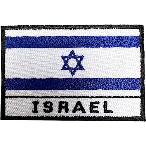 Israel-Flagge Patch zum Aufbügeln oder Aufnähen auf Davidstern, jüdisches Jerusalem, besticktes Abzeichen von ELLU