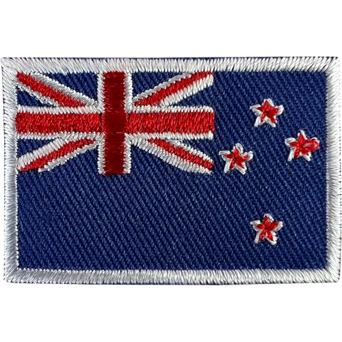 Mini-Aufnäher mit Neuseeland-Flagge, zum Aufbügeln oder Aufnähen auf Kleidung, Taschen, Hemden, kleine Stickerei Mini-Aufnäher mit Neuseeland-Flagge, zum Aufbügeln oder Aufnähen auf Kleidung, Taschen, Hemden, kleine Stickerei von ELLU