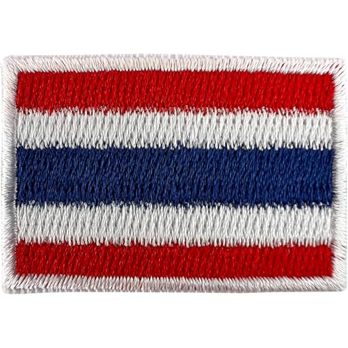 Mini-Aufnäher mit Thailand-Flagge, zum Aufbügeln oder Aufnähen auf Kleidung, Tasche, Boxshorts, kleines thailändisches Abzeichen Mini-Aufnäher mit Thailand-Flagge, zum Aufbügeln oder Aufnähen auf Kleidung, Tasche, Boxshorts, kleines thailändisches Abzeichen von ELLU