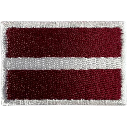 Mini Lettland-Flagge, zum Aufbügeln oder Aufnähen auf Kleidung, Tasche, kleines besticktes Abzeichen Mini Lettland-Flagge, zum Aufbügeln oder Aufnähen auf Kleidung, Tasche, kleines besticktes Abzeichen von ELLU