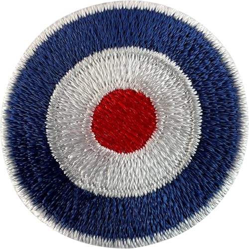 Mini MOD Target Patch zum Aufbügeln oder Aufnähen, kleines gesticktes Abzeichen der Royal Air Force Mini MOD Target Patch zum Aufbügeln oder Aufnähen, kleines gesticktes Abzeichen der Royal Air Force von ELLU