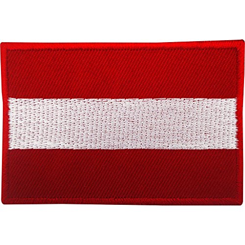 Österreichische Flagge, Aufnäher zum Aufbügeln oder Aufnähen, bestickte Applikation Österreichische Flagge, Aufnäher zum Aufbügeln oder Aufnähen, bestickte Applikation von ELLU