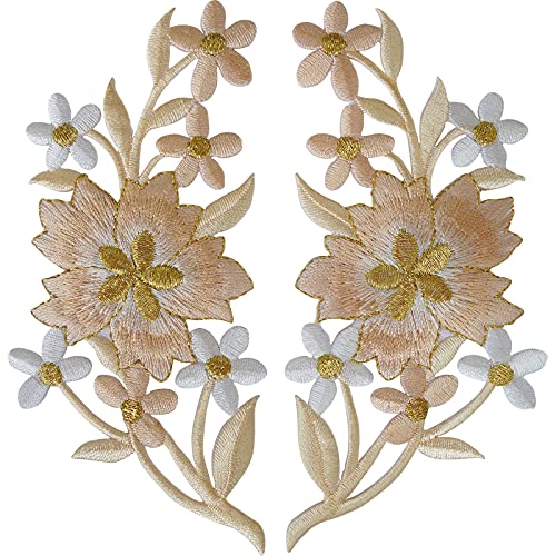 Paar Blumenaufnäher Eisen Aufnäher Denim Blumenaufnäher Blumen Stickerei Abzeichen Paar Blumenaufnäher Eisen Aufnäher Denim Blumenaufnäher Blumen Stickerei Abzeichen von ELLU