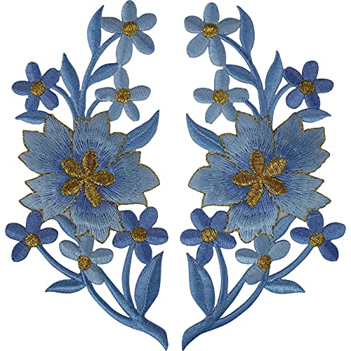 Paar Blumenaufnäher Eisen Aufnäher Denim Jeans Blumen Stickerei Patch Abzeichen Paar Blumenaufnäher Eisen Aufnäher Denim Jeans Blumen Stickerei Patch Abzeichen von ELLU