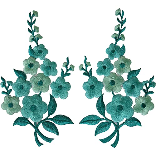 Paar Blumenaufnäher zum Aufbügeln Jeansrock Kleid gesticktes Patch Abzeichen Paar Blumenaufnäher zum Aufbügeln Jeansrock Kleid gesticktes Patch Abzeichen von ELLU