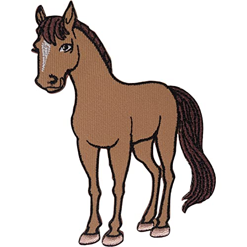 Pferd Patch gesticktes Abzeichen Eisen zum Aufnähen Kleidersack Pony Stickerei Applikation von ELLU