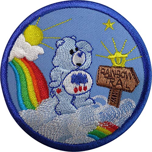 Pflege Bären blau mürrisch Bär Patch Eisen auf Wolke Regenbogen Sonne Stern Herzen Abzeichen von ELLU