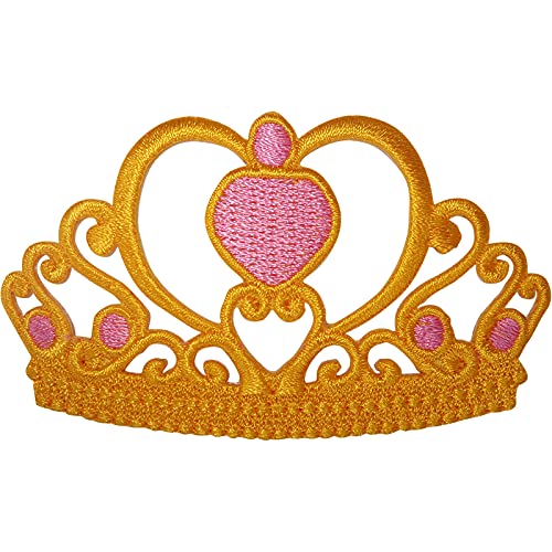 Prinzessin Queen Gold Crown Tiara Patch Eisen auf Aufnähen gesticktes Abzeichen Applique Prinzessin Queen Gold Crown Tiara Patch Eisen auf Aufnähen gesticktes Abzeichen Applique von ELLU