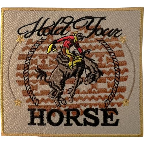 Rodeo Cowboy-Aufnäher zum Aufbügeln oder Aufnähen auf Kleidung, Pferd Reiten, besticktes Abzeichen Rodeo Cowboy-Aufnäher zum Aufbügeln oder Aufnähen auf Kleidung, Pferd Reiten, besticktes Abzeichen von ELLU