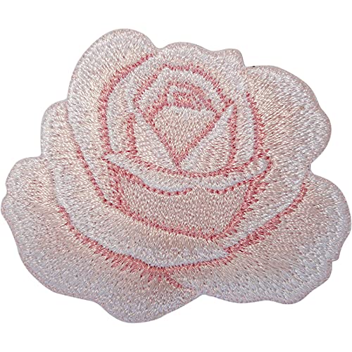 Rosa Blumenaufnäher Eisen Aufnäher Rock T-Shirt Floral Rose Besticktes Abzeichen von ELLU