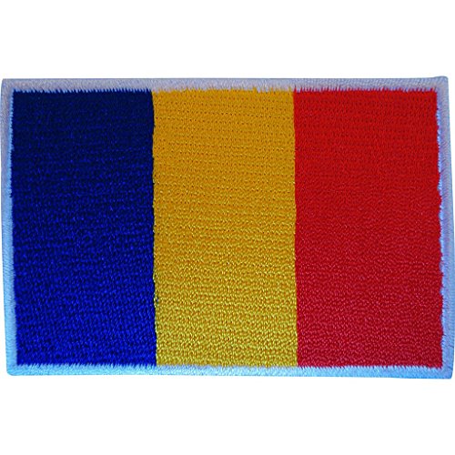 Rumänische Flagge, Aufnäher zum Aufbügeln oder Aufnähen, bestickte Applikation von ELLU