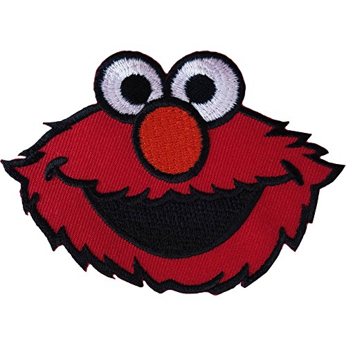 Sesamstraße Elmo Patch bestickt Abzeichen zum Aufbügeln oder Aufnähen auf T-Shirt, Tasche, Jacke, Jeans von ELLU