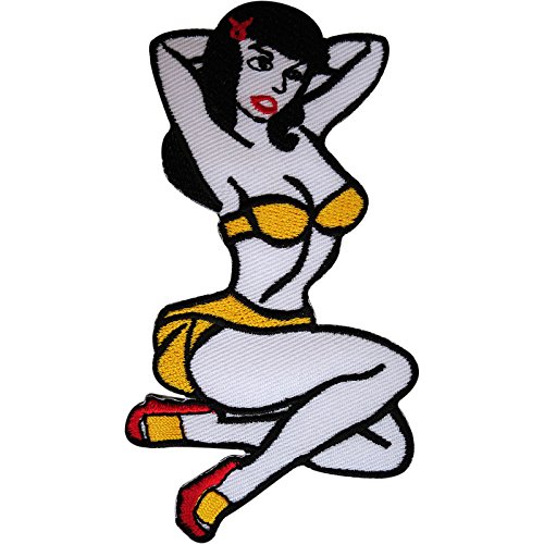 Sexy Frauen Lady bestickt Patch Abzeichen Eisen auf Sew auf Kleidung Biker Jacken Tasche Sexy Frauen Lady bestickt Patch Abzeichen Eisen auf Sew auf Kleidung Biker Jacken Tasche von ELLU