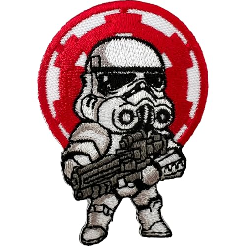 Starwars Stormtrooper-Aufnäher zum Aufbügeln oder Aufnähen auf Kleidung, Jacke, Tasche, Jeans, besticktes Abzeichen Starwars Stormtrooper-Aufnäher zum Aufbügeln oder Aufnähen auf Kleidung, Jacke, Tasche, Jeans, besticktes Abzeichen von ELLU
