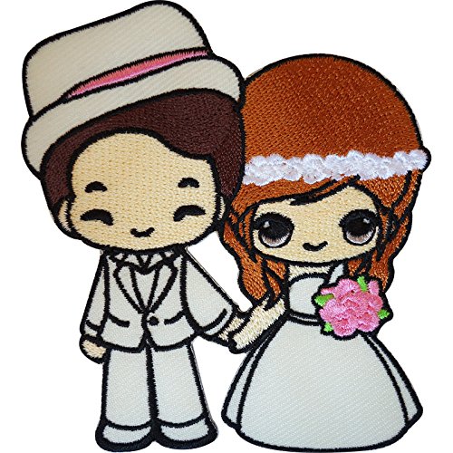 Sticker Aufnäher Hochzeit Aufnäher Nähen auf Flicken Braut im Kleid der Bräutigam mit Hut. Sticker Aufnäher Hochzeit Aufnäher Nähen auf Flicken Braut im Kleid der Bräutigam mit Hut. von ELLU