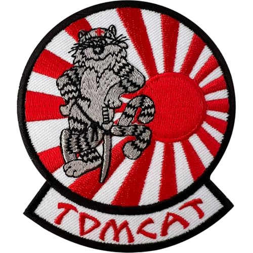 Tomcat Japan Rising Sun Flagge Patch zum Aufbügeln oder Aufnähen auf Kleidung US Navy besticktes Abzeichen Tomcat Japan Rising Sun Flagge Patch zum Aufbügeln oder Aufnähen auf Kleidung US Navy besticktes Abzeichen von ELLU