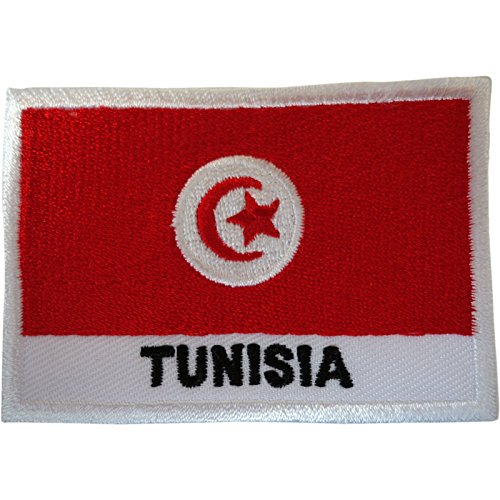 Tunesische Flagge, Aufnäher zum Aufbügeln oder Aufnähen, Tunesische Afrika, besticktes Abzeichen von ELLU