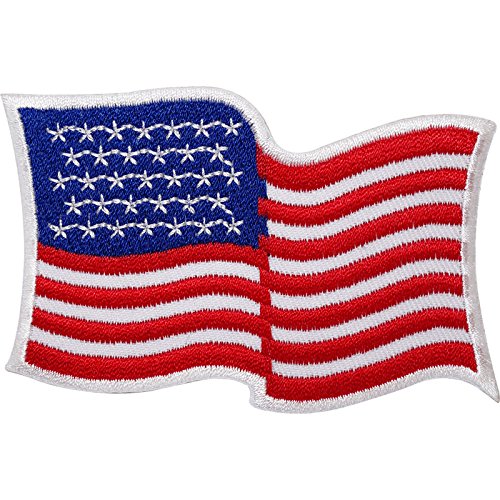 USA-Flagge, bestickt, zum Aufnähen oder Aufbügeln von ELLU