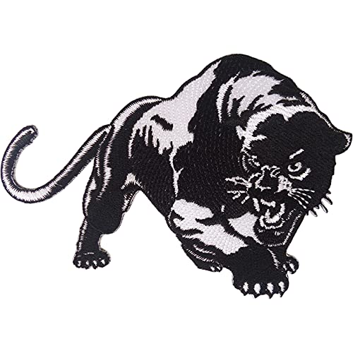 White Black Panther Patch Iron Sew On T-Shirt Tasche Jacke Jeans Gesticktes Abzeichen von ELLU