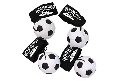 ELLUG 4er Set Fußball Springball/Returnball/Flummi, Armband & Schnur, Safety Clip, Ø6,3cm ELLUG 4er Set Fußball Springball/Returnball/Flummi, Armband & Schnur, Safety Clip, Ø6,3cm von ELLUG