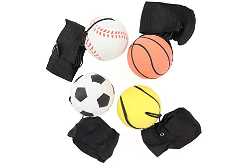 ELLUG 4er Set Springball/Returnball/Flummi Ø 6cm Armband&Schnur, Fußball/Basketball/Tennisball/Baseball ELLUG 4er Set Springball/Returnball/Flummi Ø 6cm Armband&Schnur, Fußball/Basketball/Tennisball/Baseball von ELLUG