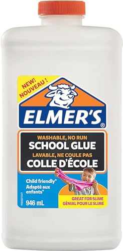 Elmer’s Flüssiger Bastelkleber | Weiß | 946 ml | Auswaschbarer Kinderkleber | Ideal zur Herstellung von Schleim von ELMER'S