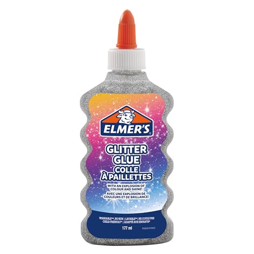 Elmer's Glitzerkleber | silber | auswaschbar & kinderfreundlich | 177 ml von ELMER'S