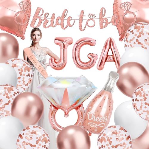 ELNLE JGA Deko Frauen Bride to be deko Luftballons Junggesellenabschied Frauen, 24 Stück Bride to be Luftballons JGA mit Schärpe für Junggesellinnenabschied Mädelsabend ELNLE JGA Deko Frauen Bride to be deko Luftballons Junggesellenabschied Frauen, 24 Stück Bride to be Luftballons JGA mit Schärpe für Junggesellinnenabschied Mädelsabend von ELNLE