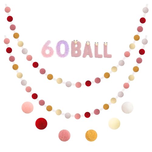 Pompom Girlande Filzkugeln Bunte Filzkette 60 Stück Pompom Deko Kinderzimmer Pastell Filzgirlande für Babybett Deko Geburtstagsfeier Wand Weihnachtsbaum Pompom Girlande Filzkugeln Bunte Filzkette 60 Stück Pompom Deko Kinderzimmer Pastell Filzgirlande für Babybett Deko Geburtstagsfeier Wand Weihnachtsbaum von ELNLE