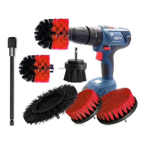 Bürstenaufsatz Bohrmaschine Set 6 Stück Bohrbürsten Befestigung Reinigungsbürste Felgenbürste Scrubber Reinigung Bürste Kit für Felgen, Badewanne, Fliesen, Küche, Auto, Sofa Ecken & Grill Bürstenaufsatz Bohrmaschine Set 6 Stück Bohrbürsten Befestigung Reinigungsbürste Felgenbürste Scrubber Reinigung Bürste Kit für Felgen, Badewanne, Fliesen, Küche, Auto, Sofa Ecken & Grill von ELOSIS