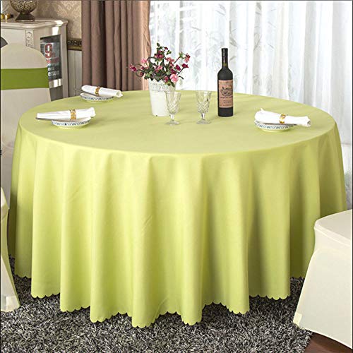 ELR Runde Tischdecke aus Polyester, für Hochzeit, Restaurant, Party, Bankett, Dekoration, Grün, Durchmesser 1,6 m von ELR